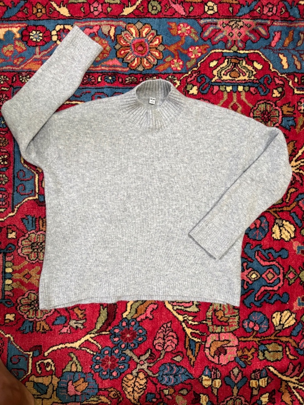Uniqlo Gray Mock Neck Oversized Sweater Sz S